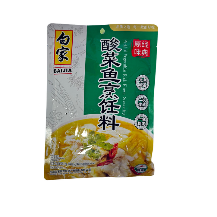 白家 酸菜鱼烹饪料 PICKLED VEGETABLES fish flavour seasoning 300g