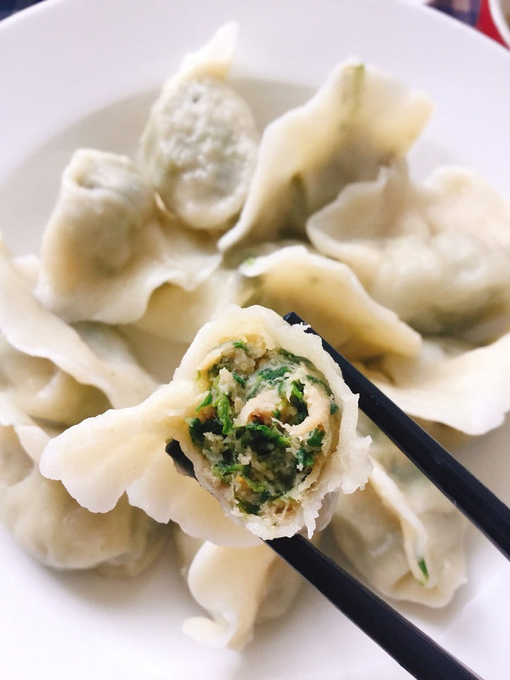 荠菜鲜肉水饺