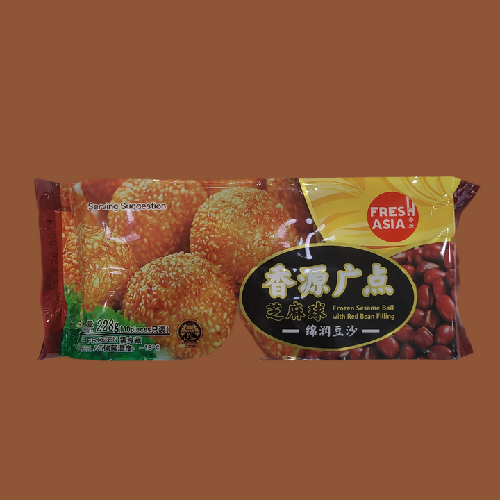 香源 芝麻球 豆沙味 FA Frozen Sesame Ball with Red Bean Filling 228g